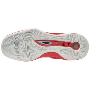 Mizuno Wave Momentum Mid Erkek Voleybol Ayakkabısı Beyaz/Kırmızı (Tr.QKN)